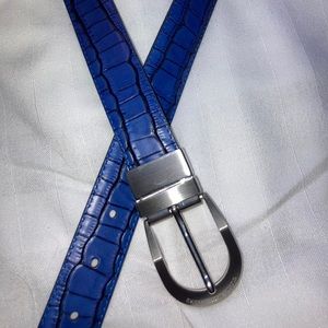 Noble Outfitters equestrian blue gray leather belt